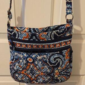 Vera Bradley Paisley Crossbody Bag in Blue and Orange